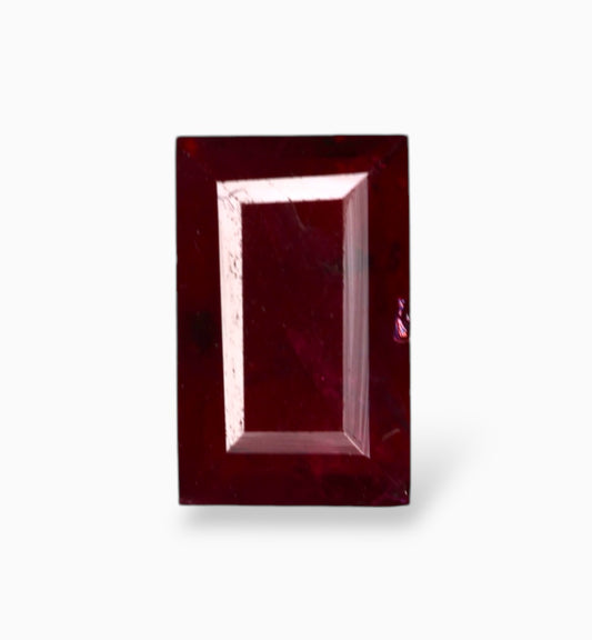 Natural ruby Stone 0.78 Carats Baguette Shape 6.5x4mm