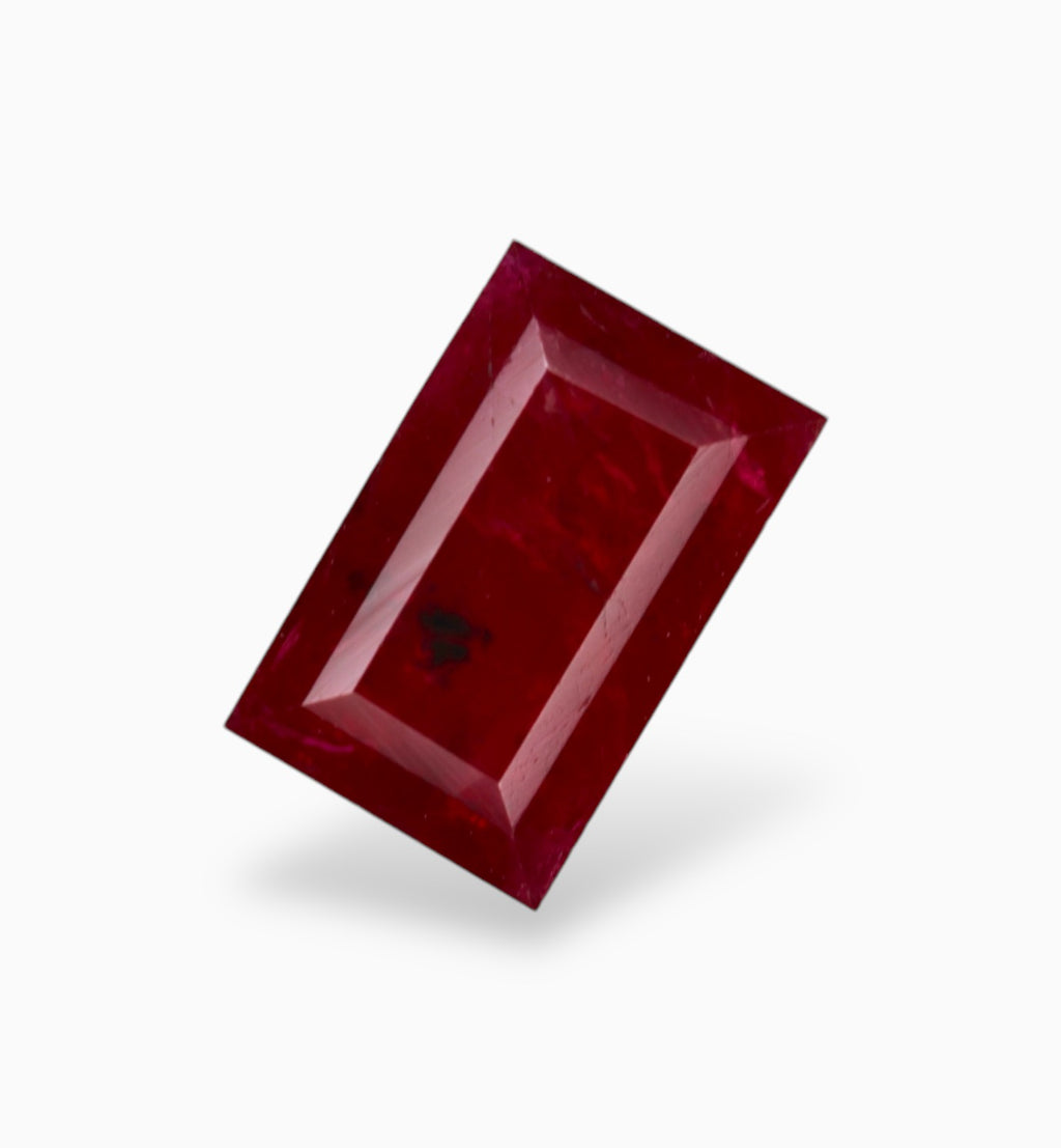 Natural ruby Stone 1.04 Carats Baguette Shape 6.6x4.3mm