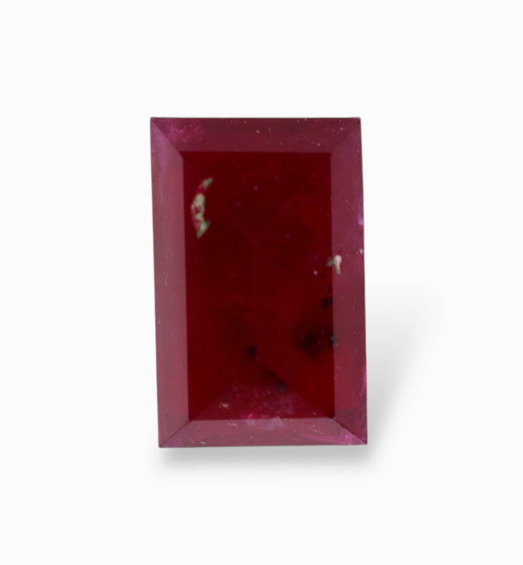 Natural ruby Stone 1.04 Carats Baguette Shape 6.6x4.3mm