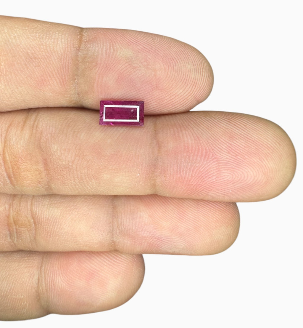 Natural Pink Ruby Gemstone 0.78 Carats Weight 6.5x4mm Size