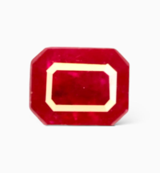 Natural Ruby Stone 0.44 Carats Emerald Cut Shape Mozambique Origin Size 5x4mm