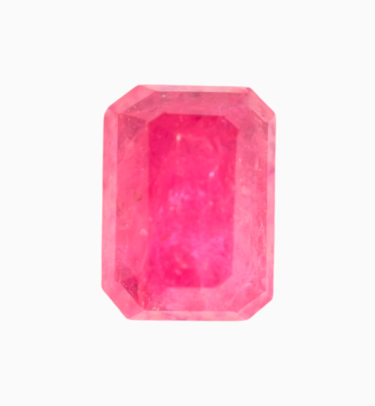 Natural Ruby Stone 1.64 Carats Emerald Cut Shape Mozambique Origin Size 7x5.2mm