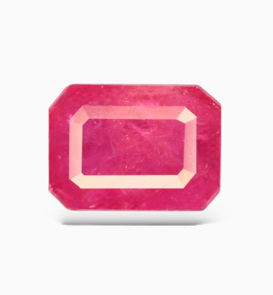 Natural Ruby Stone 1.64 Carats Emerald Cut Shape Mozambique Origin Size 7x5.2mm