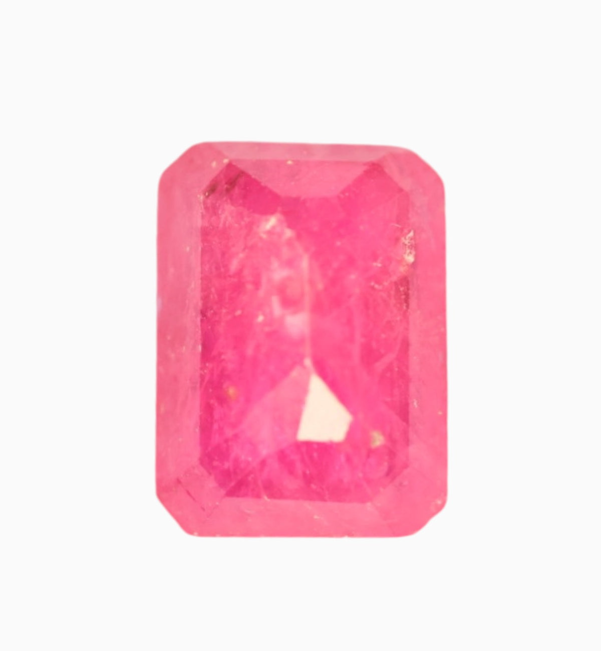 Natural Ruby Stone 1.66 Carats Emerald Cut Shape Mozambique Origin Size 7.6x5.6mm