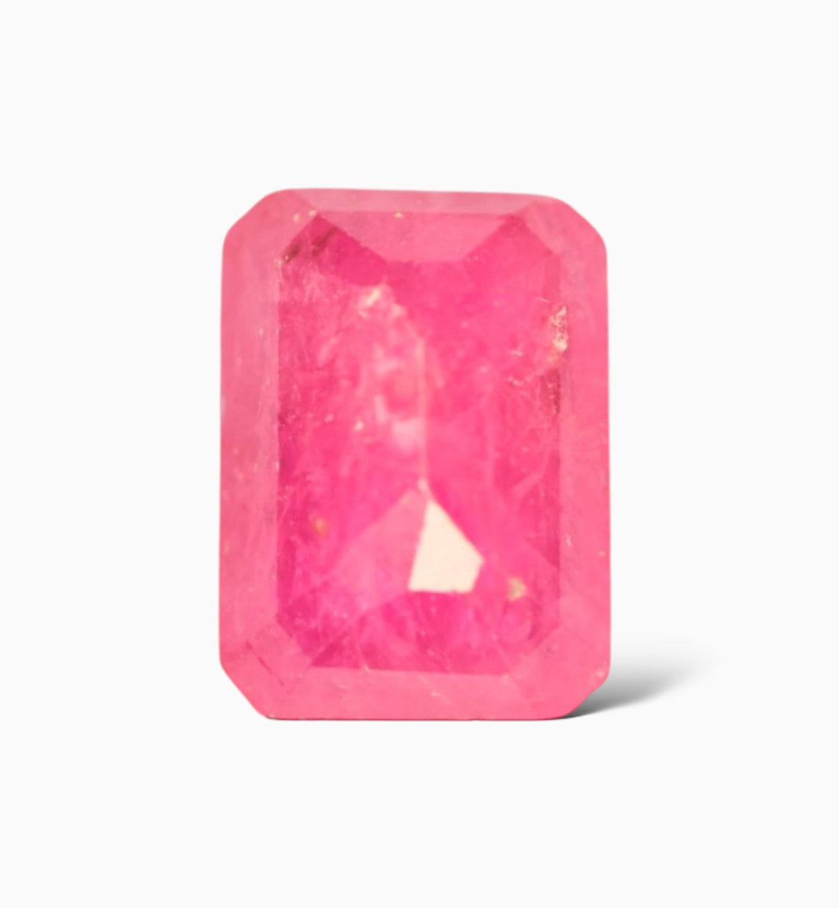 Natural Ruby Stone 1.82 Carats Emerald Cut Shape Mozambique Origin Size 8x6mm