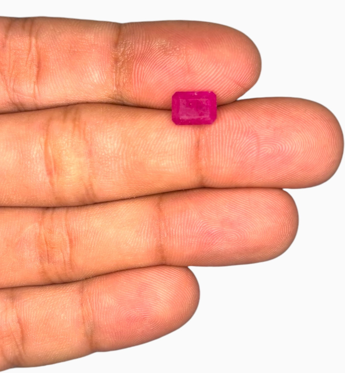 Natural Ruby Stone 2.20 Carats Emerald Cut Shape Mozambique Origin Size 8x6mm