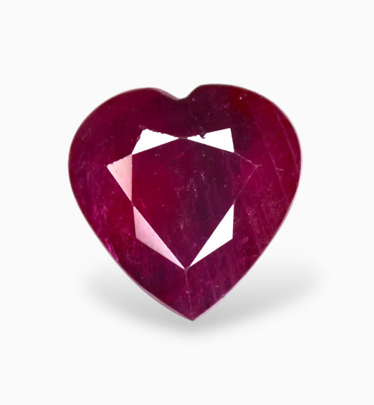 Natural ruby Stone 1.43 Carats Heart Shape 6.8x6.8mm