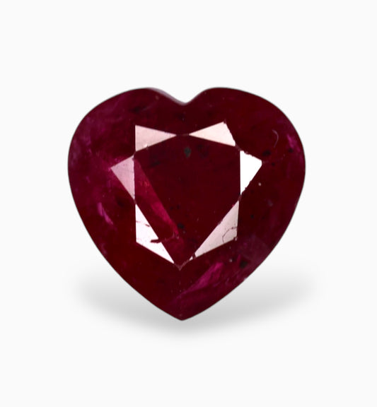 Natural ruby Stone 1.67 Carats Heart Shape 7x7mm