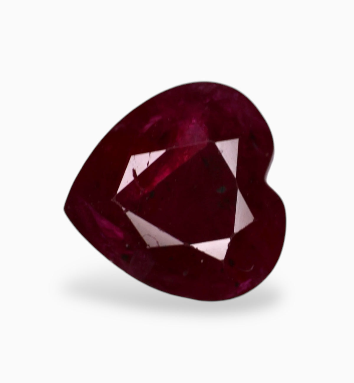 Natural ruby Stone 1.67 Carats Heart Shape 7x7mm