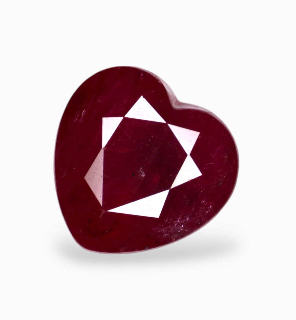 Natural ruby Stone 1.99 Carats Heart Shape 7x7mm