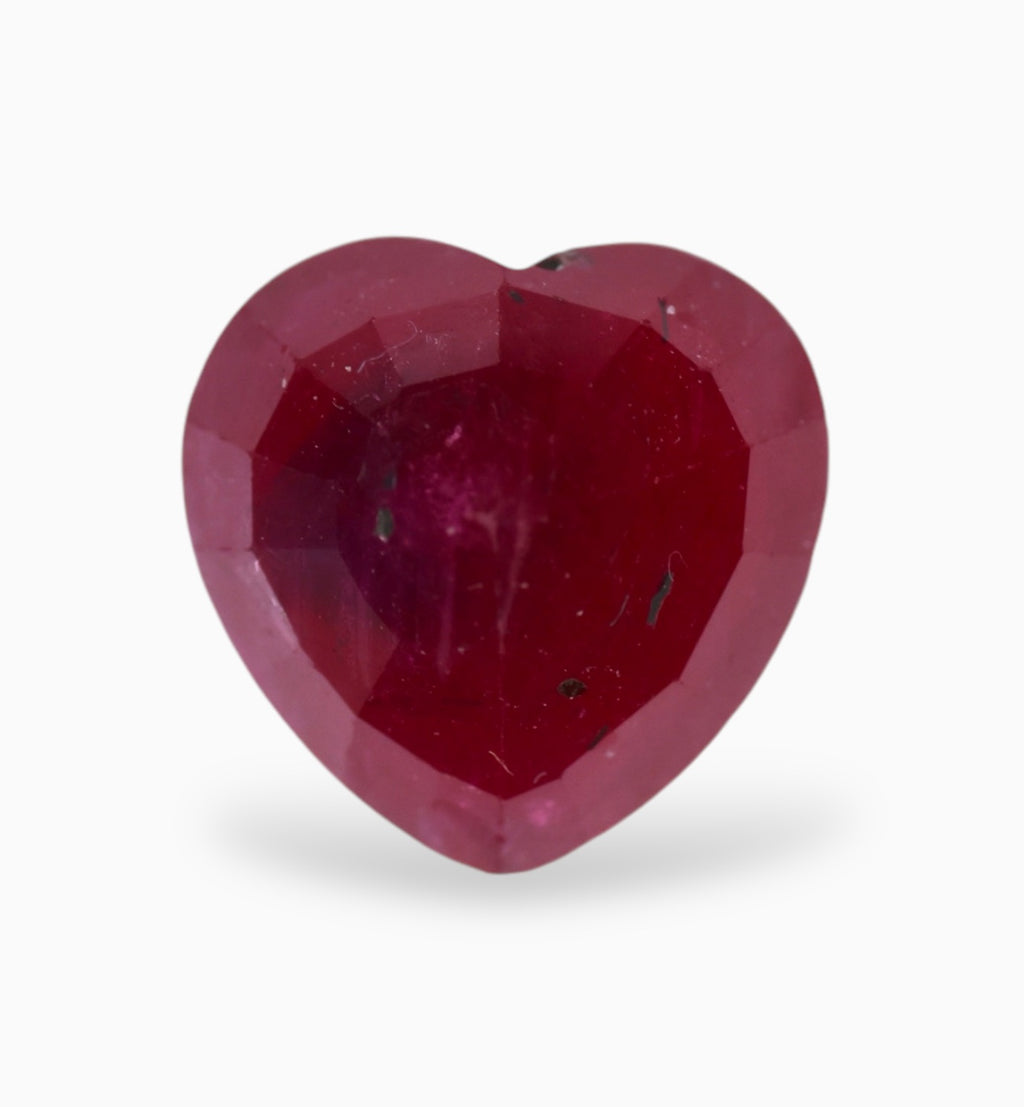 Natural ruby Stone 1.99 Carats Heart Shape 7x7mm