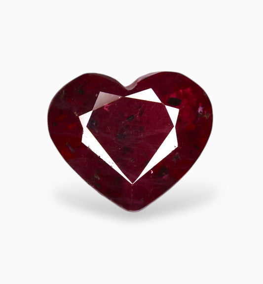 Natural ruby Stone 2.42 Carats Heart Shape 8.5x7.2mm