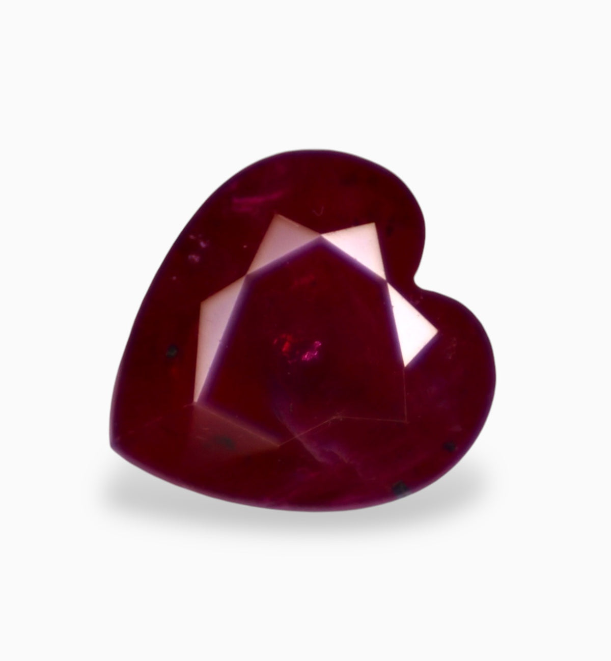Natural ruby Stone 2.66 Carats Heart Shape 9x8.7mm