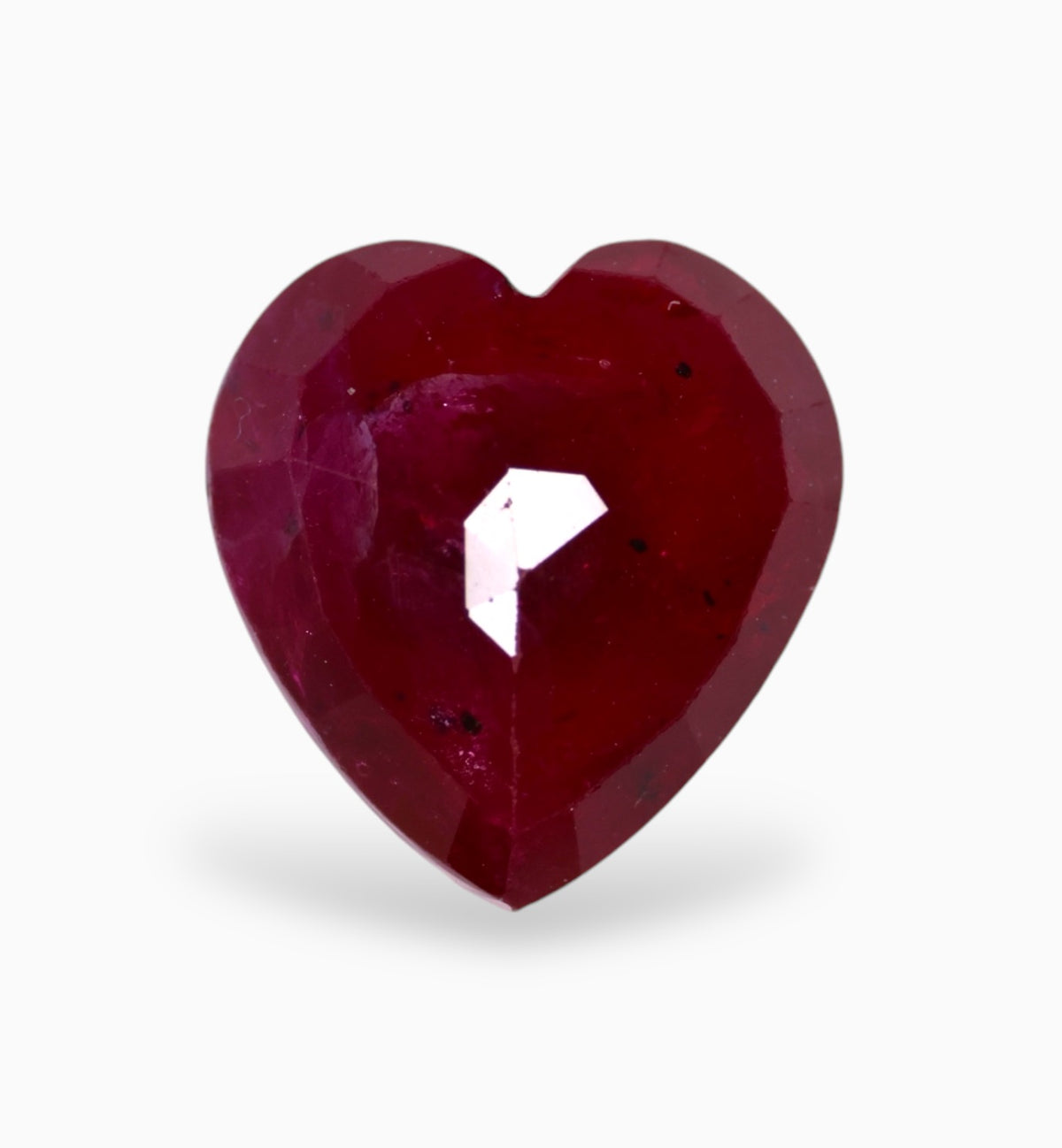 Natural ruby Stone 2.66 Carats Heart Shape 9x8.7mm