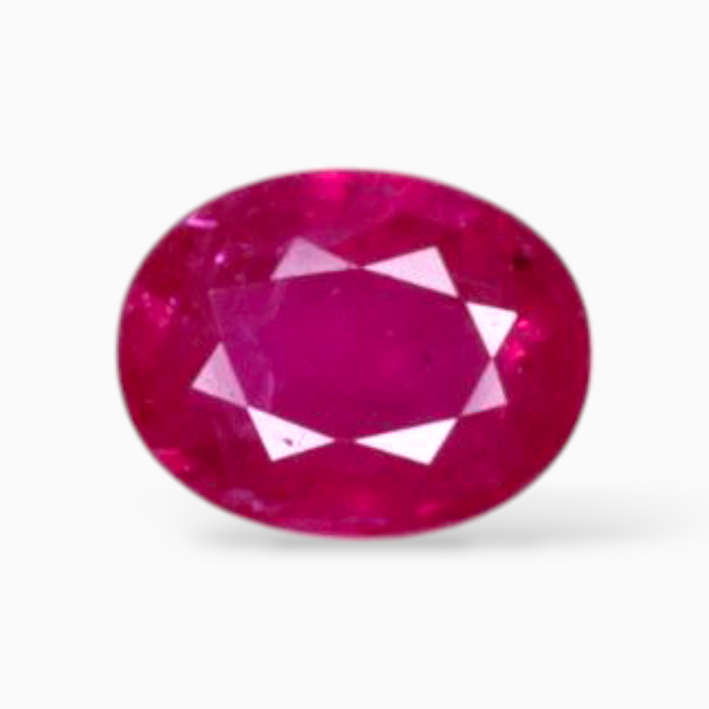 Ruby Mozambique For Sale In Oval Shape 0.74 Carats 6.4x5mm Size