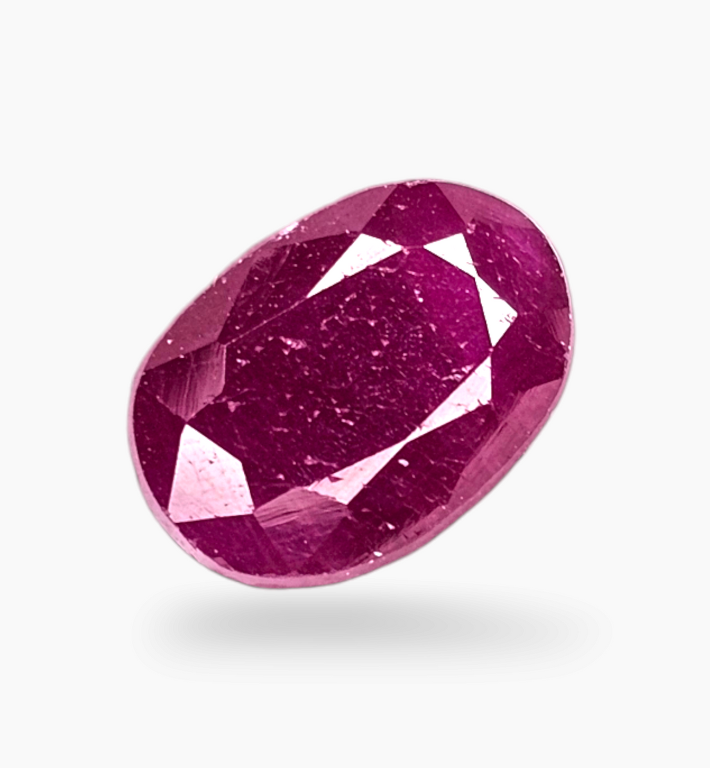 Natural Ruby Stone 2.10 Carats Oval Shape Mozambique Origin Size 9x6.4mm