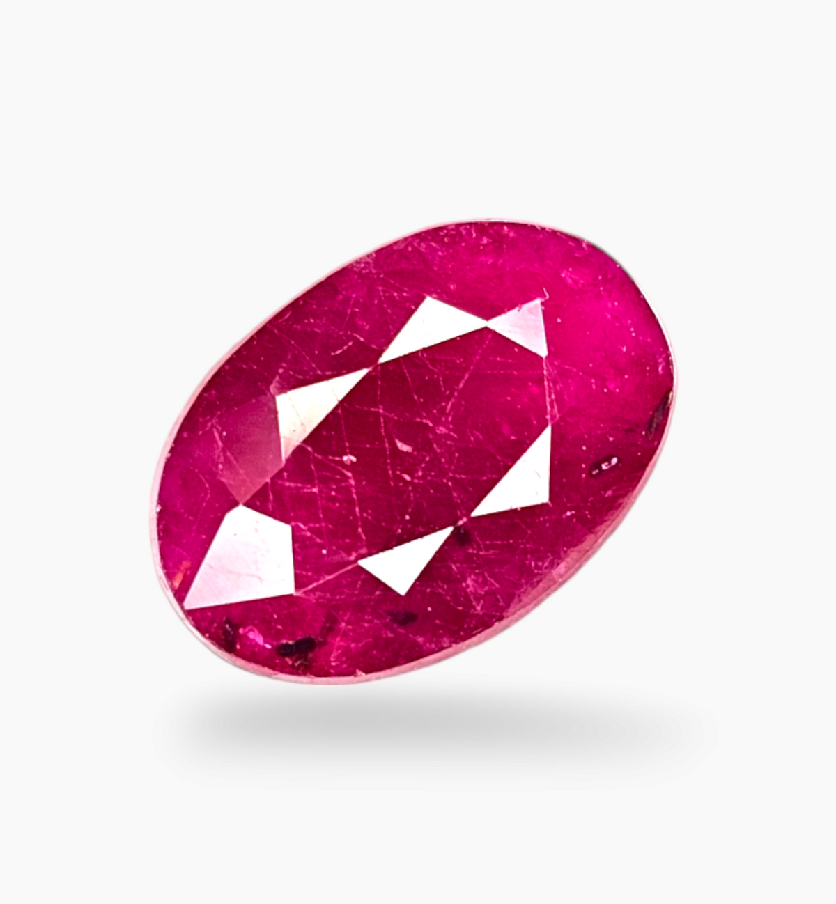 Natural Ruby Stone 2.56 Carats Oval Shape Mozambique Origin Size 9.4x6.5mm