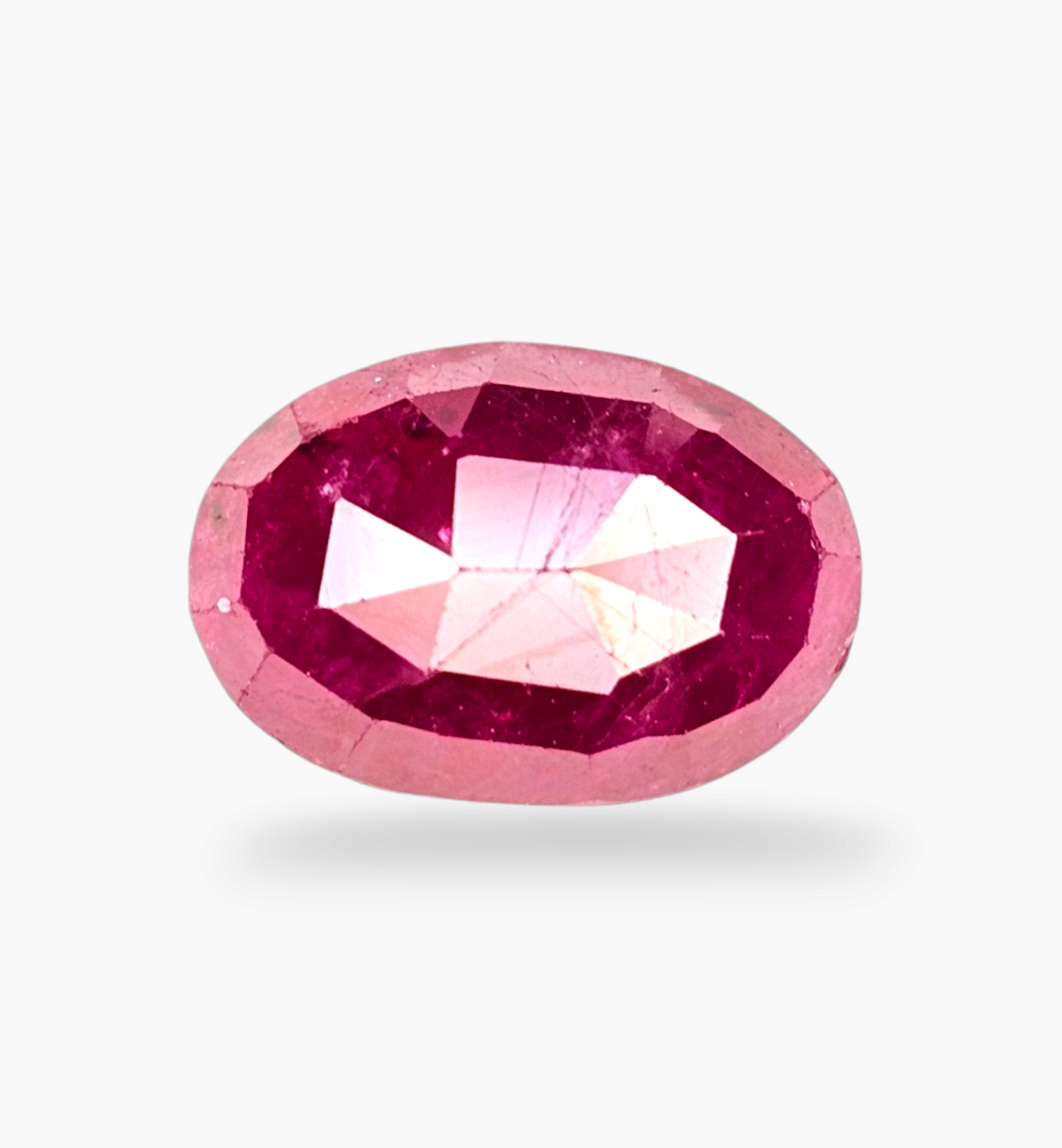 Natural Ruby Stone 2.56 Carats Oval Shape Mozambique Origin Size 9.4x6.5mm