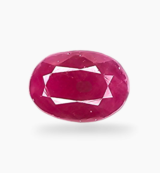 Natural Ruby Stone 2.60 Carats Oval Shape Mozambique Origin Size 10.3x7.2mm