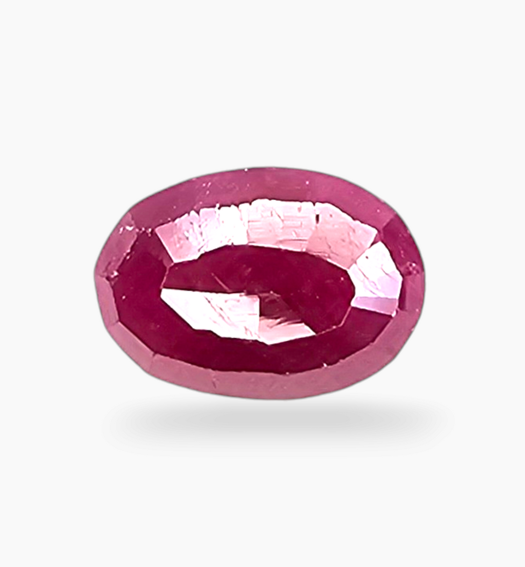 Natural Ruby Stone 2.60 Carats Oval Shape Mozambique Origin Size 10.3x7.2mm