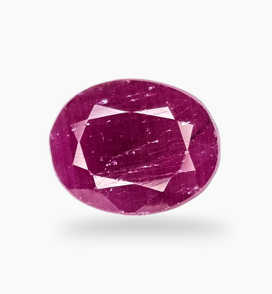 Natural Ruby Stone 2.61 Carats Oval Shape Mozambique Origin Size 8.5x8.7mm