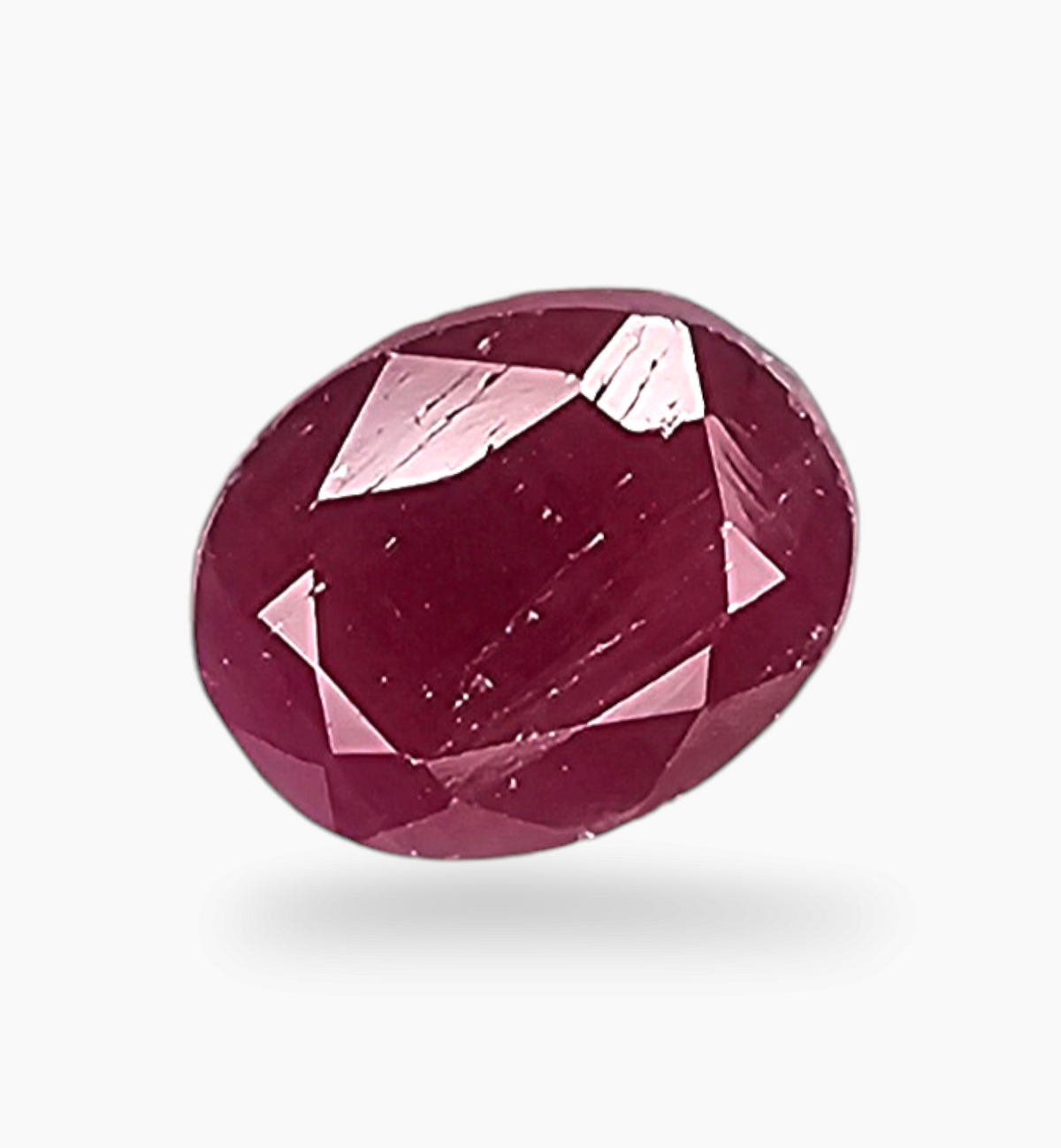 Natural Ruby Stone 2.61 Carats Oval Shape Mozambique Origin Size 8.5x8.7mm