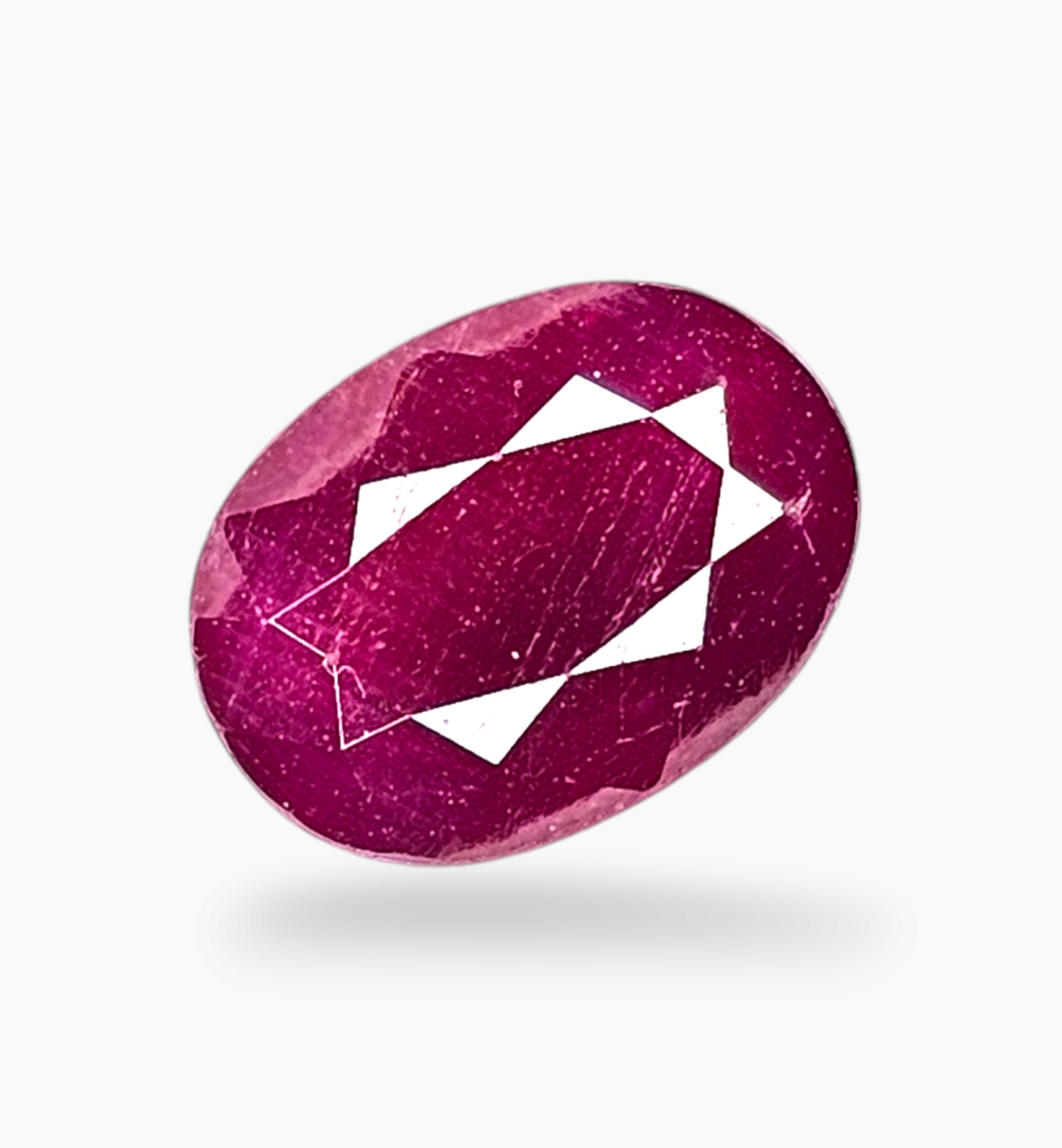 Natural Ruby Stone 2.62 Carats Oval Shape Mozambique Origin Size 9.5x7mm