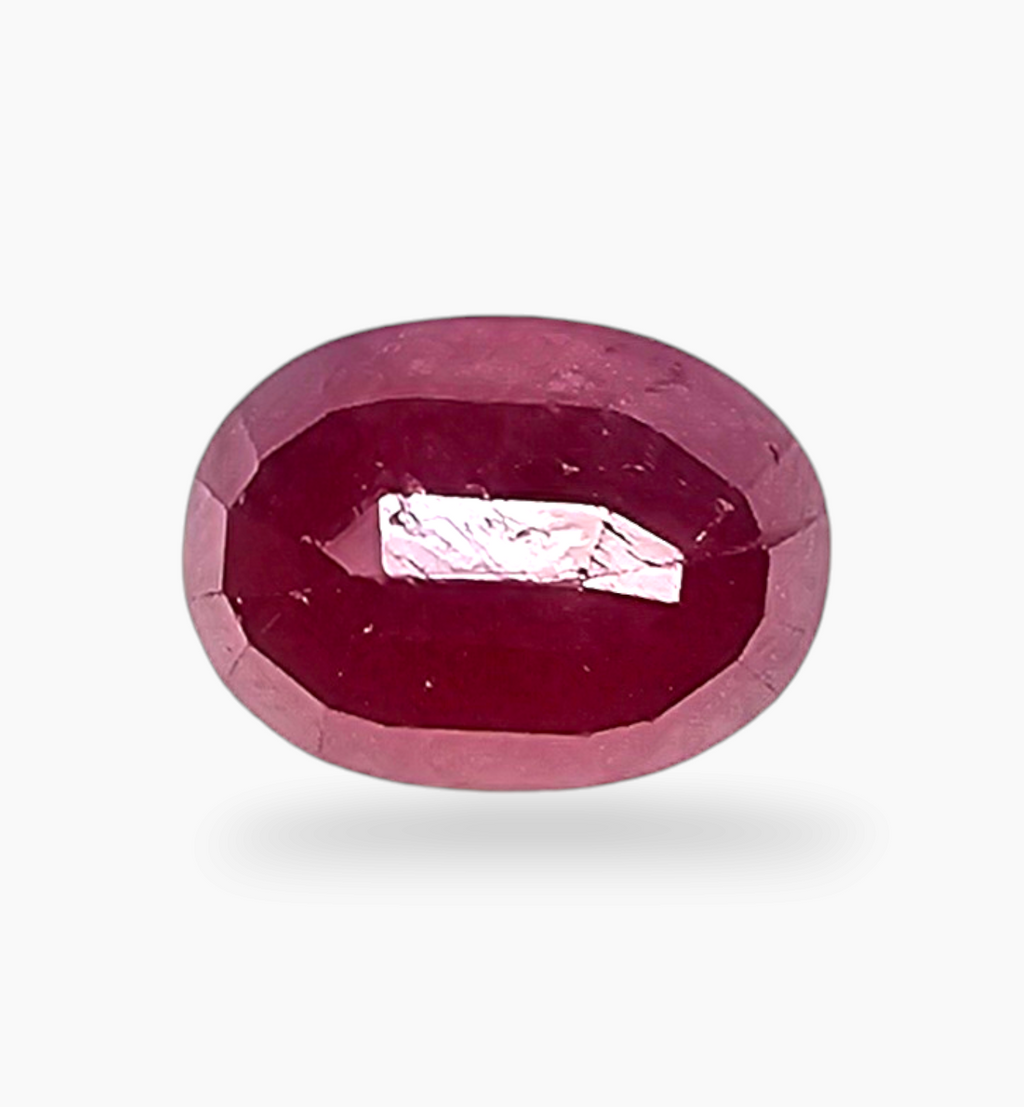 Natural Ruby Stone 2.62 Carats Oval Shape Mozambique Origin Size 9.5x7mm
