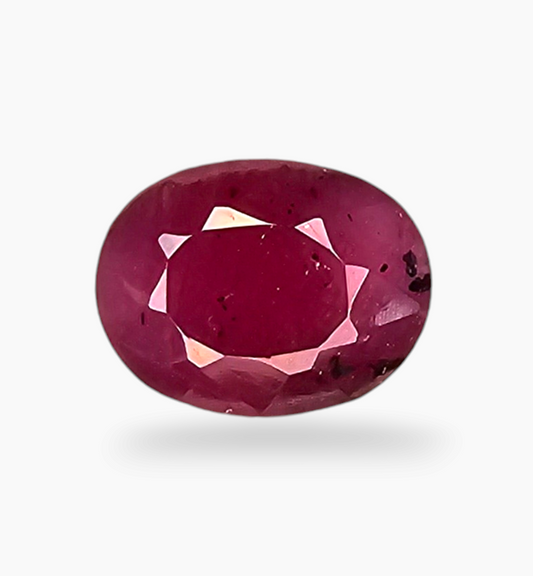 Natural Ruby Stone 2.65 Carats Oval Shape Mozambique Origin Size 9x7mm