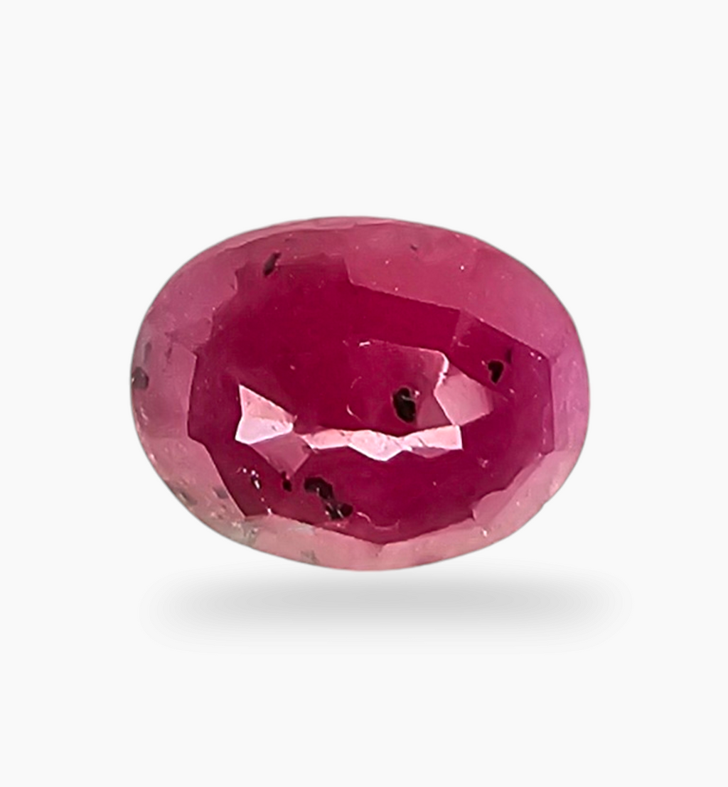 Natural Ruby Stone 2.65 Carats Oval Shape Mozambique Origin Size 9x7mm