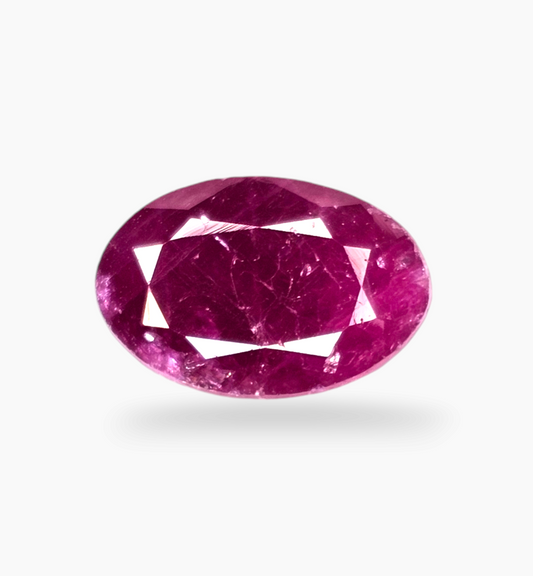 Natural Ruby Stone 2.84 Carats Oval Shape Mozambique Origin Size 10x6.7mm