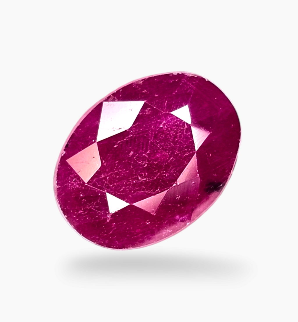 Natural Ruby Stone 2.86 Carats Oval Shape Mozambique Origin Size 9.5x7mm