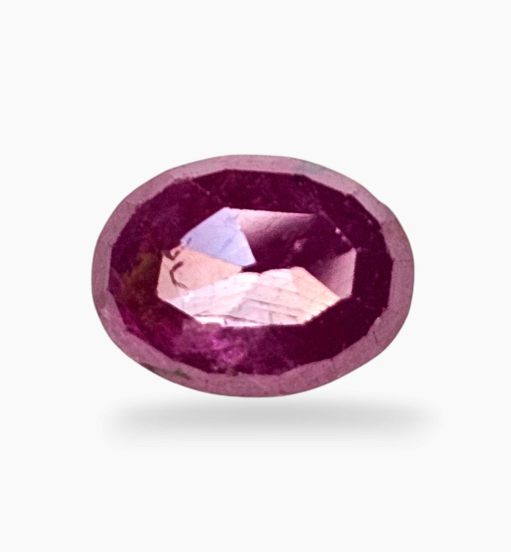 Natural Ruby Stone 2.86 Carats Oval Shape Mozambique Origin Size 9.5x7mm
