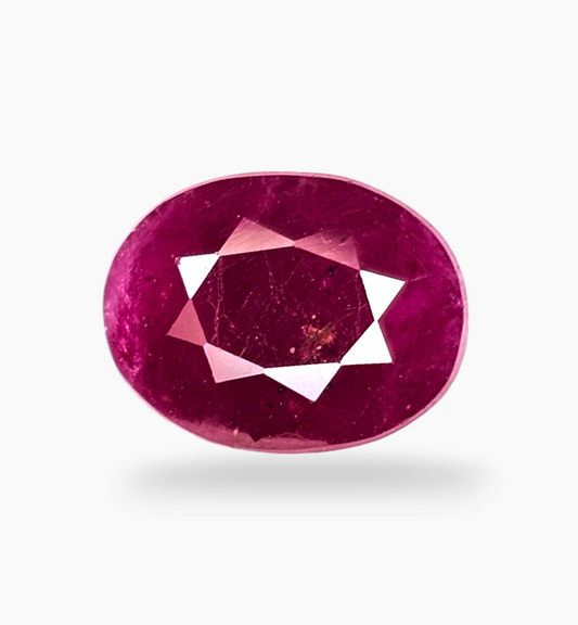 Natural Ruby Stone 3.27 Carats Oval Shape Mozambique Origin Size 9.7x7.5mm