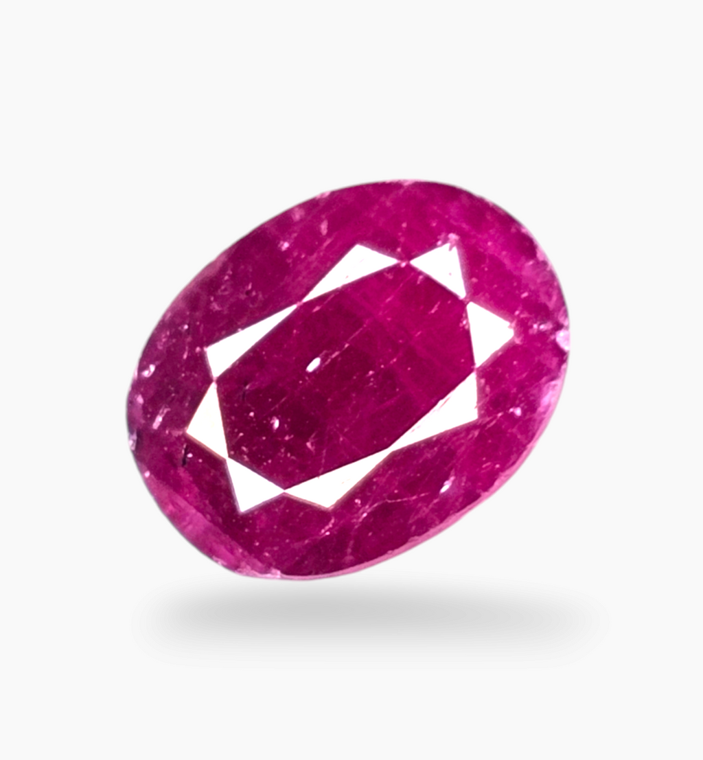 Natural Ruby Stone 3.45 Carats Oval Shape Mozambique Origin Size 9.6x7.5mm