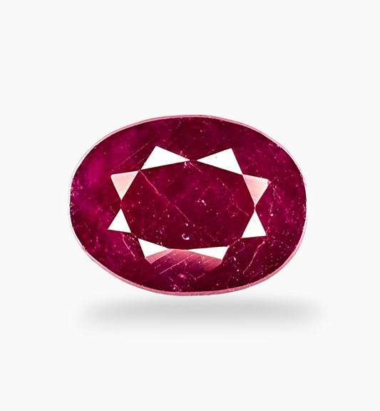 Natural Ruby Stone 3.58 Carats Oval Shape Mozambique Origin Size 9.7x7.2mm