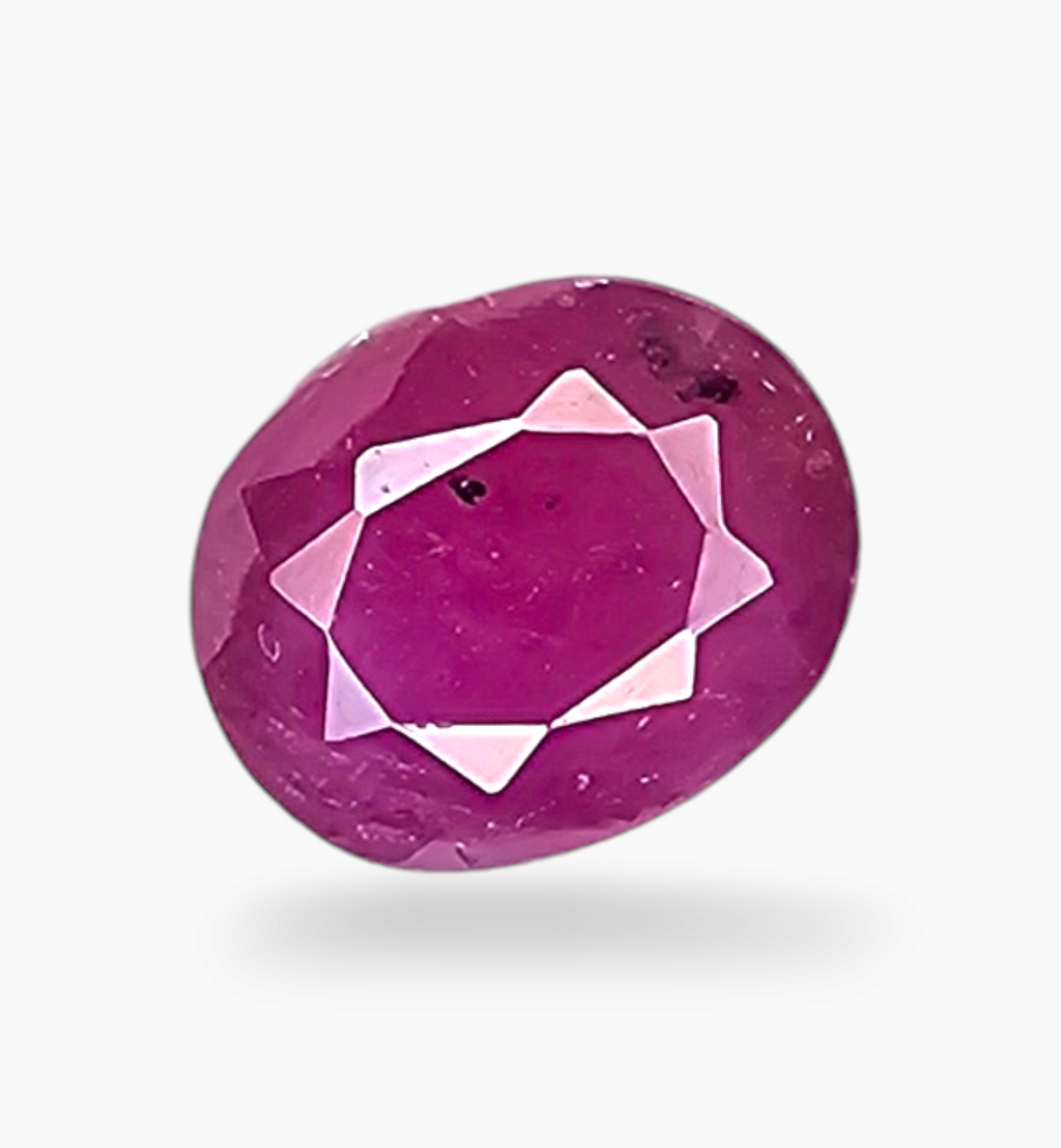 Natural Ruby Stone 3.90 Carats Oval Shape Mozambique Origin Size 10x8mm