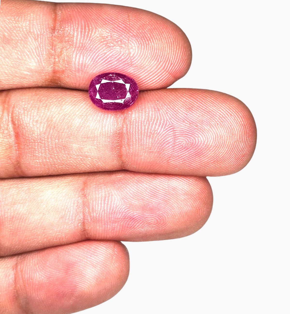 Natural Ruby Stone 3.93 Carats Oval Shape Mozambique Origin Size 9.8x7.5mm