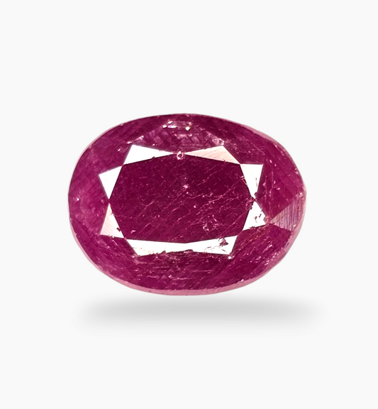 Natural Ruby Stone 3.93 Carats Oval Shape Mozambique Origin Size 9.8x7.5mm