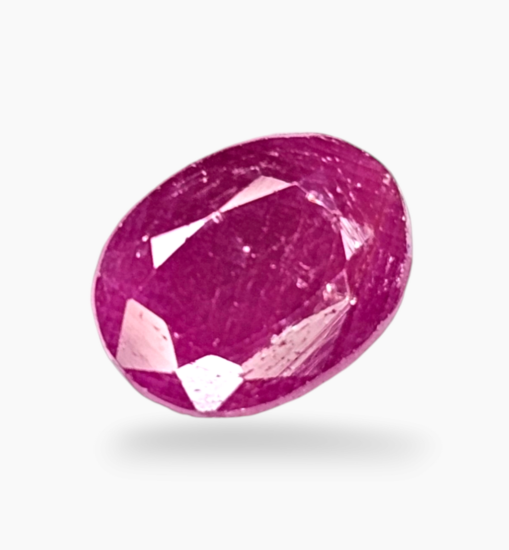 Natural Ruby Stone 3.93 Carats Oval Shape Mozambique Origin Size 9.8x7.5mm