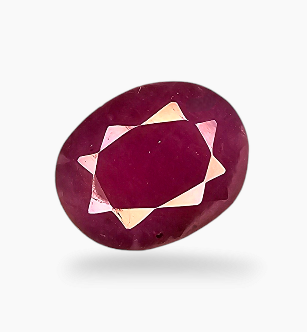 Natural Ruby Stone 4.14 Carats Oval Shape Mozambique Origin Size 10x8mm