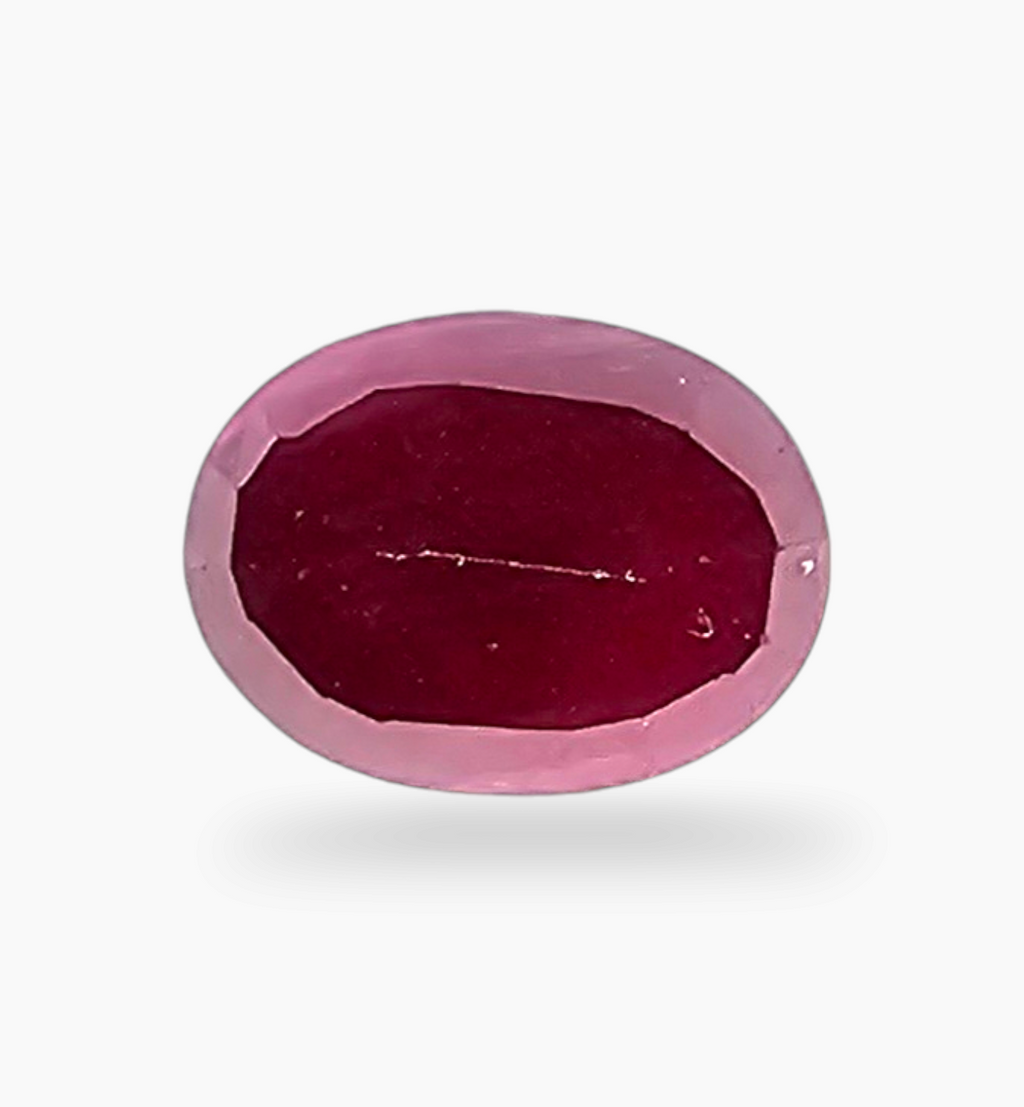 Natural Ruby Stone 4.25 Carats Oval Shape Mozambique Origin Size 11.1x8.4mm