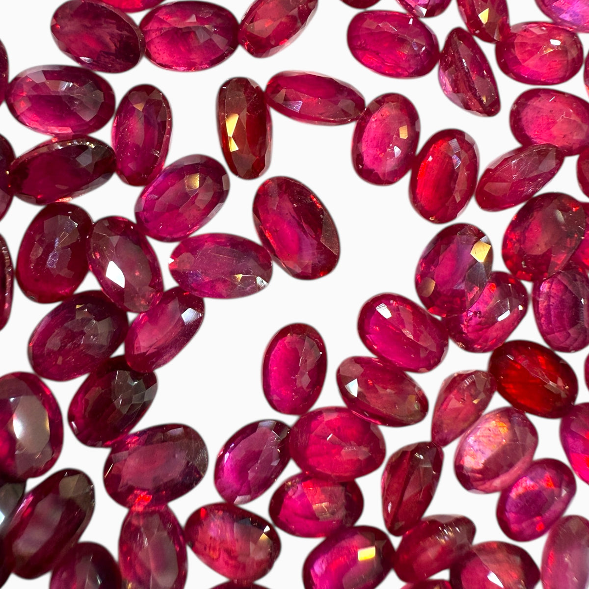Ruby Oval Stone (GF) 6x4 mm Lot From 0.50 - 0.80 Carats Calibration
