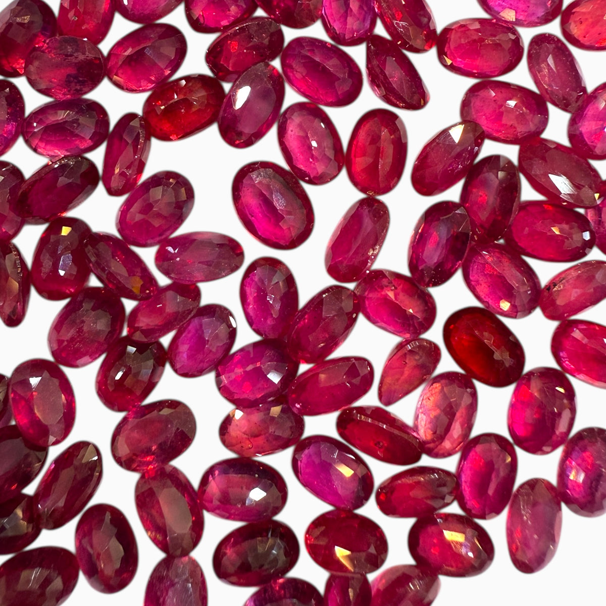 Ruby Oval Stone (GF) 6x4 mm Lot From 0.50 - 0.80 Carats Calibration