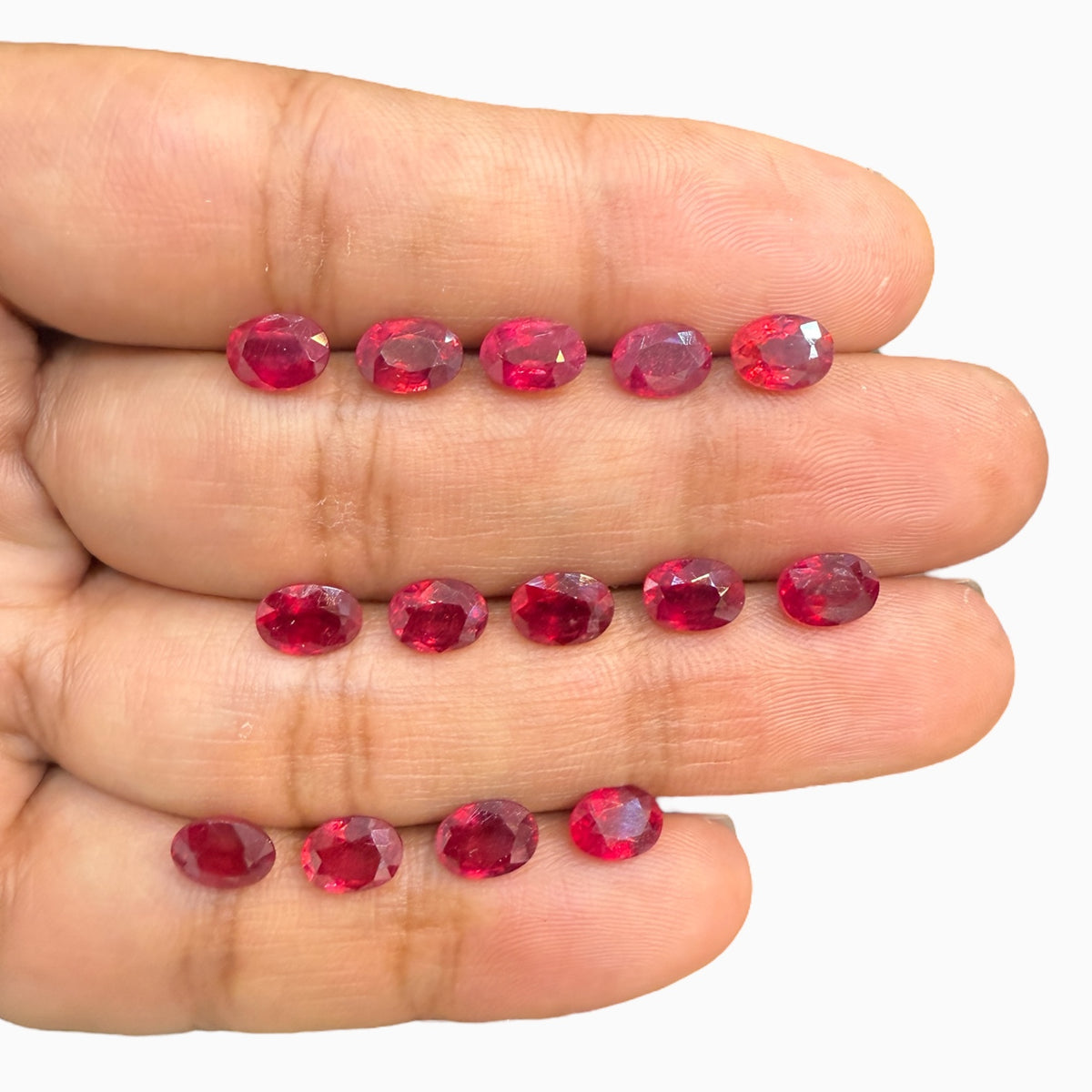 Ruby Oval Stone (GF) 7x5 mm lot 0.80 Carats - 1.40 Carats For Jewellery