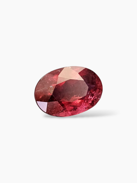 Ruby Precious Stone in Oval Cut 15.86 Carats Weight from Africa