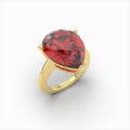 Natural Ruby Ring in Pear Shape - Mia