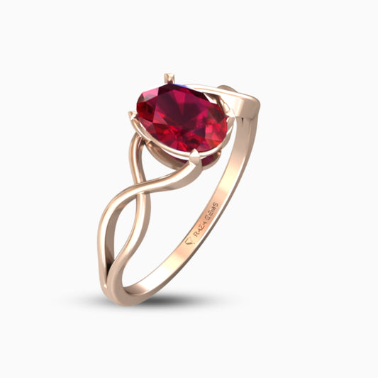 Ruby Ring 18K Rose Gold | Hanifa