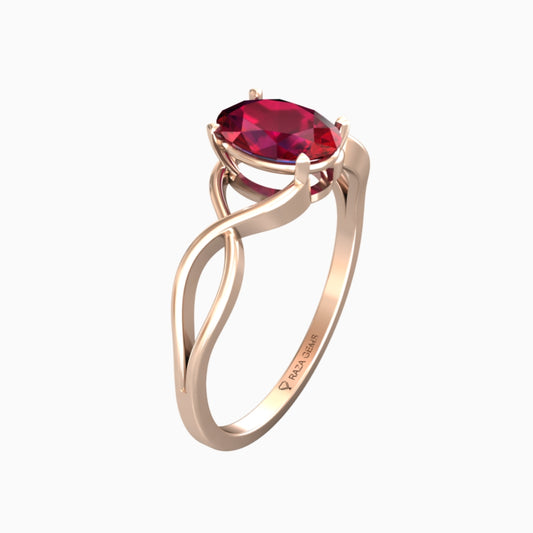 Ruby Ring 18K Rose Gold | Hanifa