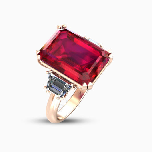 Ruby Ring 18K Rose Gold | Yara